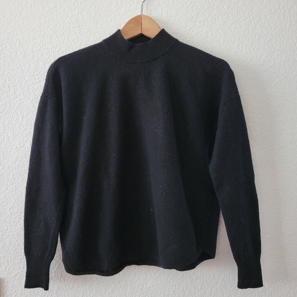 Madewell Ashbury Mockneck Sweater in Black XS - Picture 2 of 7
